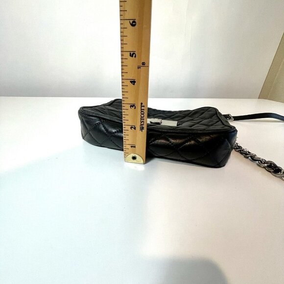 Michael Kors Susannah Quilted Messenger Bag Womens Black Leather Chain Strap - Picture 11 of 11